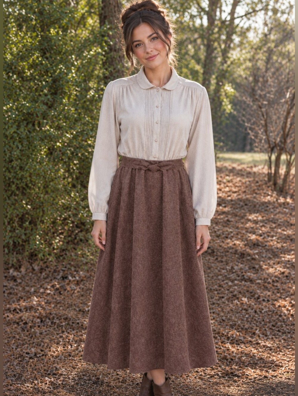 Vintage Murray Meisner Two Tone Secretary Dress Cream Brown Belted Women's 14